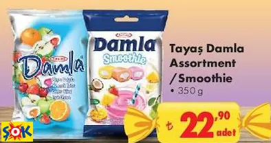 TAYAŞ DAMLA ASSORTMENT /SMOOTHİE /BAYRAM ÇİKOLATASI/ŞEKERİ TAYAŞ DAMLA ASSORTMENT /SMOOTHİE /BAYRAM ÇİKOLATASI/ŞEKERİ